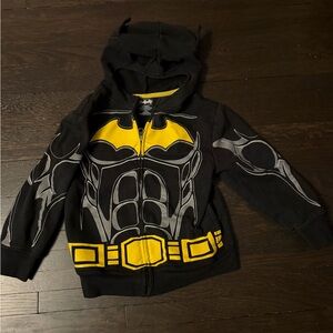 DC Comics Batman Costume Hoodie - Black, Yellow, and Gray